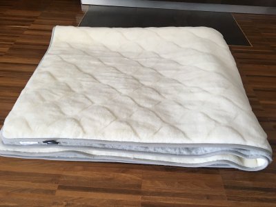 KOŁDRA Z WEŁNY ALPAKI JASNEJ CARO + KASZMIR CARO 160x200