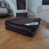 KOC Z WEŁNY ALPAKI NATURALNY CIEMNY BRĄZ 220x200