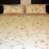 1253616617 POŚCIEL Z WEŁNY CAMEL JASNY + MERYNOS GAŁĄZKA 140x200 + MATERAC