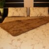 POŚCIEL Z WEŁNY MERYNOS GAŁĄZKA + CAMEL CIEMNY 160x200 + PODKŁAD