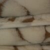 KOŁDRA Z WEŁNY CAMEL WARKOCZ BIAŁY + KASZMIR GŁADKI 200x200