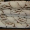 KOŁDRA Z WEŁNY CAMEL WARKOCZ BIAŁY + KASZMIR GŁADKI 200x200