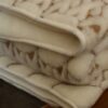 KOŁDRA Z WEŁNY CAMEL WARKOCZ BIAŁY + KASZMIR GŁADKI 200x200