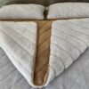 POŚCIEL Z WEŁNY ALPAKI SILVER PASY + CAMEL CIEMNY PASY 200x200