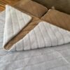 POŚCIEL Z WEŁNY ALPAKI SILVER PASY + CAMEL CIEMNY PASY 200x200
