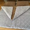 POŚCIEL Z WEŁNY ALPAKI SILVER PASY + CAMEL CIEMNY PASY 200x200