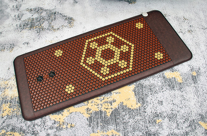 Mata Turmalinowa 80x190 cm z ceramiki turmalinu BROWN & YELLOW - 1069 sztuk Turmalinu + 3 sexual - Super Jakość Ceramiki Turmalinu - Sprzedaż wyłącznie dla Firm w Hurcie przy zakupie minimum 4 sztuk cena za sztukę