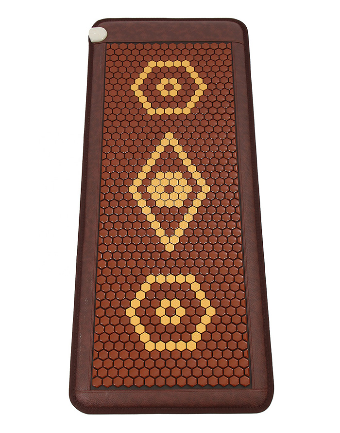 Mata Turmalinowa 50x150 cm z ceramiki turmalinu BROWN & YELLOW - 637 sztuk Turmalinu - Super Jakość Ceramiki Turmalinu - Sprzedaż wyłącznie dla Firm w Hurcie przy zakupie minimum 4 sztuk cena za sztukę