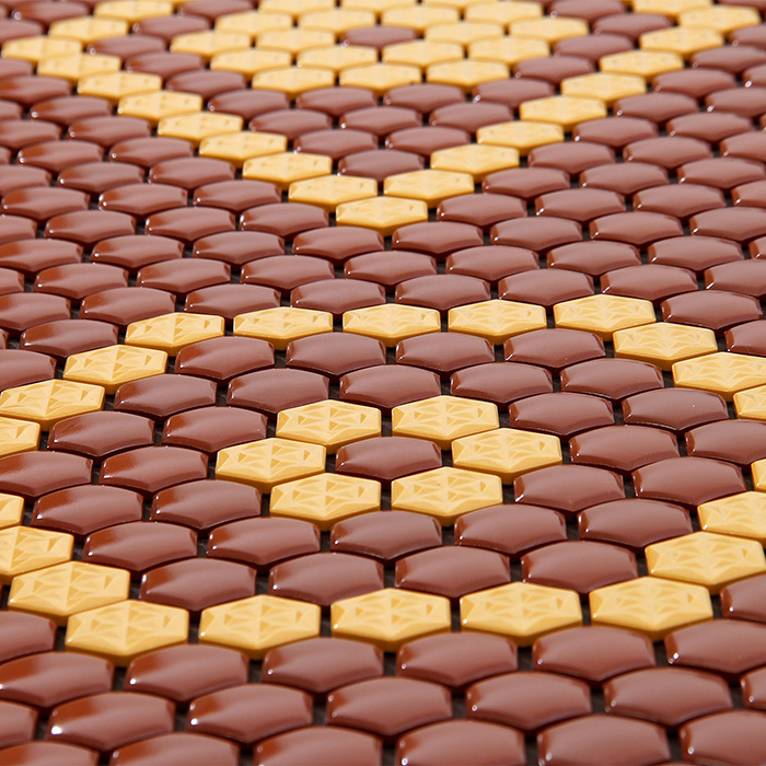Mata Turmalinowa 50x150 cm z ceramiki turmalinu BROWN & YELLOW - 637 sztuk Turmalinu - Super Jakość Ceramiki Turmalinu - Sprzedaż wyłącznie dla Firm w Hurcie przy zakupie minimum 4 sztuk cena za sztukę