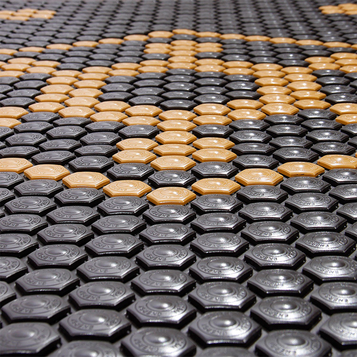 Mata Turmalinowa 80x190 cm z ceramiki turmalinu Hexagon KAINOS - 1069 sztuk Turmalinu + 3 K - Super Jakość Ceramiki Turmalinu - Sprzedaż wyłącznie dla Firm w Hurcie przy zakupie minimum 4 sztuk cena za sztukę