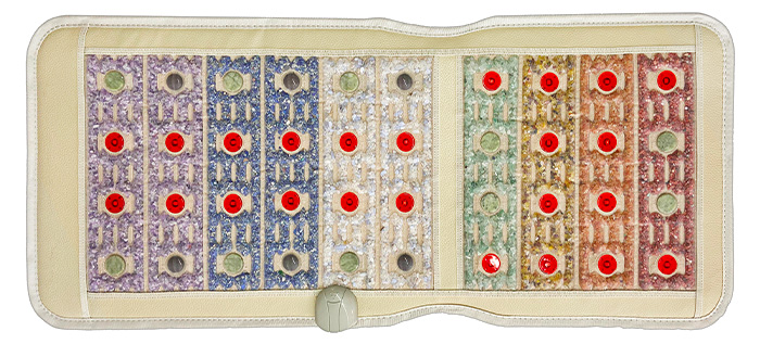 Siedzisko Energy BIAN + JADE Czakra 7 Kamieni + Pemf + Photon 48x114 cm - Kamienie Szlachetne + Kamienie Bian + Kamienie Jade + PEMF + PHOTON - Kolekcja 2022 - Sprzedaż wyłącznie dla Firm w Hurcie przy zakupie minimum 4 sztuk cena za sztukę