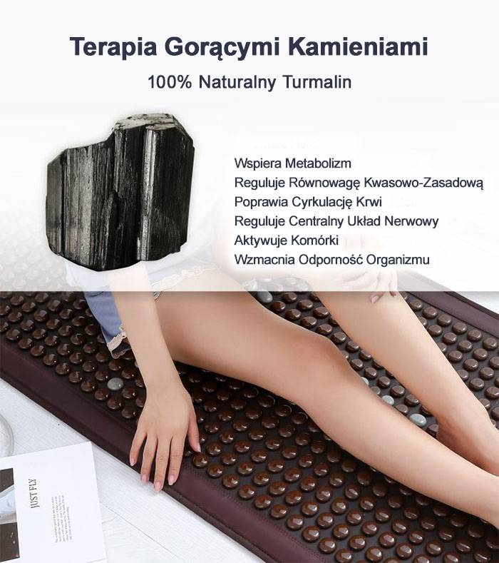Mata Turmanium seria T11 60x150 cm - Kolekcja 2022 - 765 sztuk Turmalinu Turmanium - posiada niskie pole magnetyczne - cena katalogowa 3990 złotych