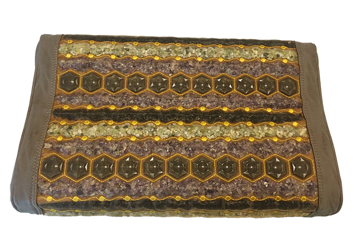 Poduszka STAR 4K Ametyst + Nefryt + Turmalin + Obsidian 50x30x10 cm - Wypełniona Pianką Leniwą Memory Visco - Poduszka 4 Kamieni Star - Designerskie Wykonanie - Koreańska Jakość - cena katalogowa 980 złotych