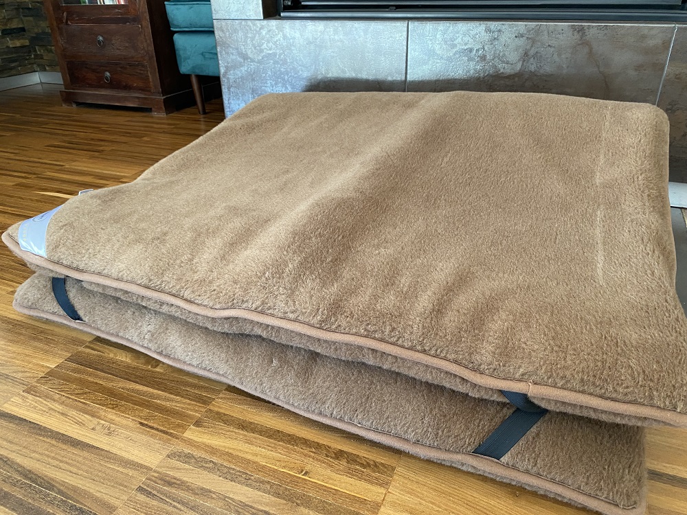 MATERAC Z WEŁNY WIELBŁĄDZIEJ CAMEL CIEMNY KRÓLEWSKI 180x200