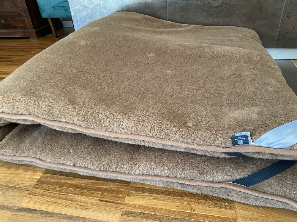 MATERAC Z WEŁNY WIELBŁĄDZIEJ CAMEL CIEMNY KRÓLEWSKI 180x200