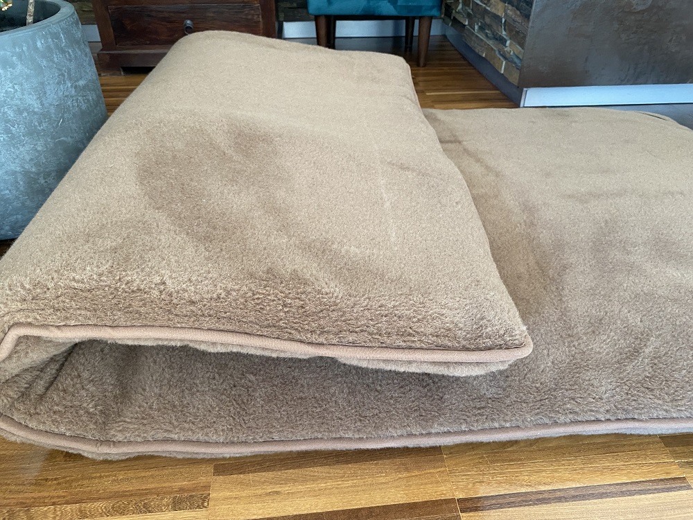 MATERAC Z WEŁNY WIELBŁĄDZIEJ CAMEL CIEMNY KRÓLEWSKI 180x200