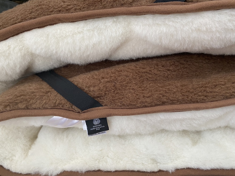 MATERAC Z WEŁNY CAMEL CIEMNY + KASZMIR CARO MEGA GRUBY 180x200