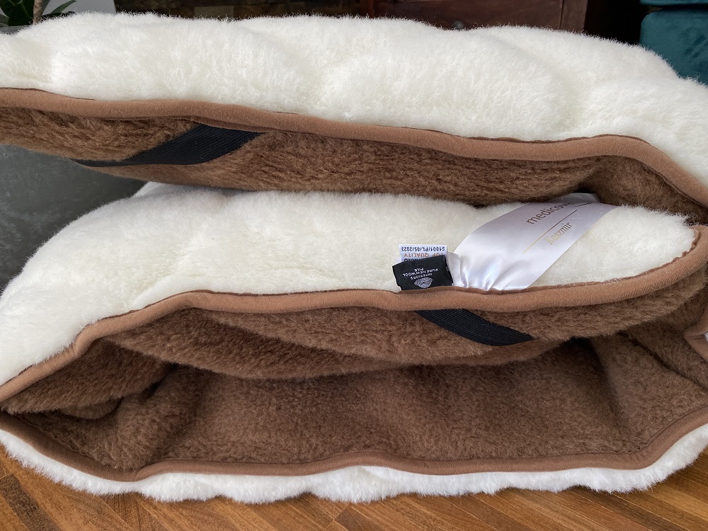 MATERAC Z WEŁNY CAMEL CIEMNY + KASZMIR CARO MEGA GRUBY 180x200