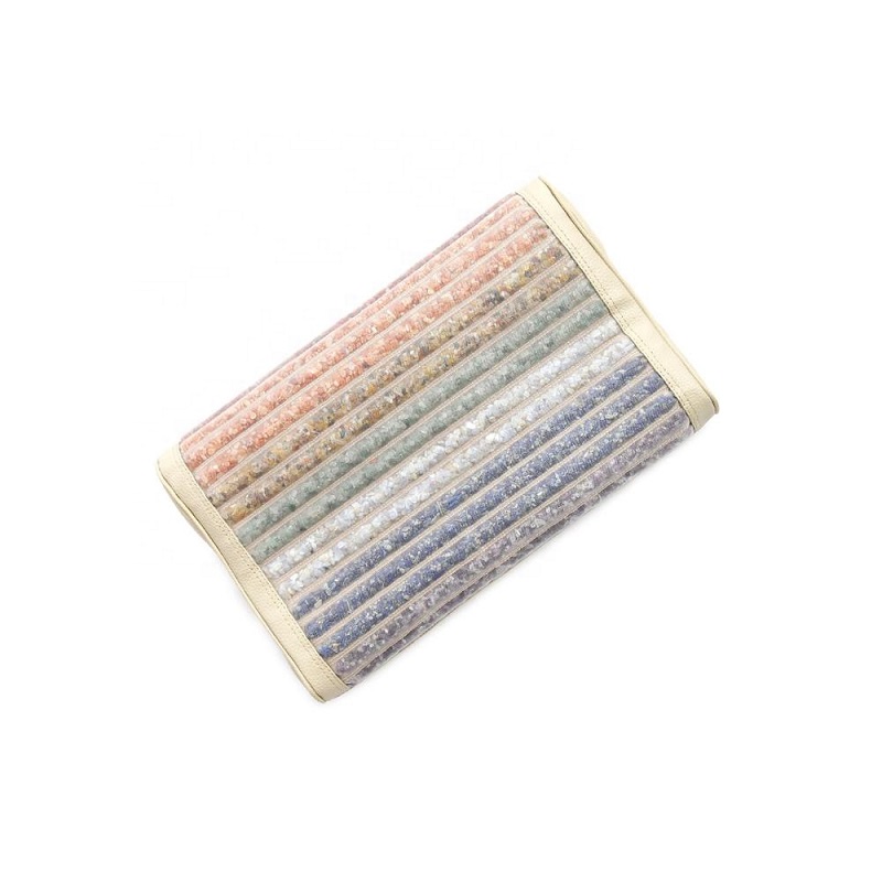 Poduszka Energetyczna 7 Kamieni Czakra RAINBOW CRYSTAL 50x30x10 cm - Kamienie Szlachetne - wypełnianie pianka leniwa visco - Kolekcja 2022 - Gabinety Spa Reiki Yoga Dom - Cena Katalogowa 980 złotych