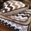 19 POŚCIEL Z WEŁNY CAMEL CAPPUCCINO PASY 140x200