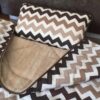 29 POŚCIEL Z WEŁNY CAMEL CAPPUCCINO PASY 140x200
