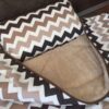 30 POŚCIEL Z WEŁNY CAMEL CAPPUCCINO PASY 140x200