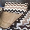 37 POŚCIEL Z WEŁNY CAMEL CAPPUCCINO PASY 140x200