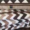 4 POŚCIEL Z WEŁNY CAMEL CAPPUCCINO PASY 140x200