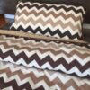 40 POŚCIEL Z WEŁNY CAMEL CAPPUCCINO PASY 140x200