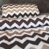 41 POŚCIEL Z WEŁNY CAMEL CAPPUCCINO PASY 140x200