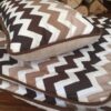 9 POŚCIEL Z WEŁNY CAMEL CAPPUCCINO PASY 140x200