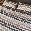 POŚCIEL Z WEŁNY CAMEL CAPPUCCINO PASY 200x200