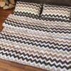 POŚCIEL Z WEŁNY CAMEL CAPPUCCINO PASY 200x200