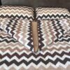 POŚCIEL Z WEŁNY CAMEL CAPPUCCINO PASY 200x200