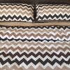 POŚCIEL Z WEŁNY CAMEL CAPPUCCINO PASY 200x200
