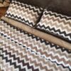 POŚCIEL Z WEŁNY CAMEL CAPPUCCINO PASY 200x200