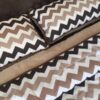 POŚCIEL Z WEŁNY CAMEL CAPPUCCINO PASY 200x200