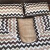 POŚCIEL Z WEŁNY CAMEL CAPPUCCINO PASY 200x200