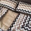POŚCIEL Z WEŁNY CAMEL CAPPUCCINO PASY 200x200