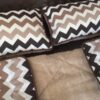 POŚCIEL Z WEŁNY CAMEL CAPPUCCINO PASY 200x200