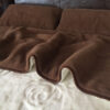 21 POŚCIEL Z WEŁNY KASZMIR RÓŻA BIAŁA + CAMEL CIEMNY 180X200 + PODKŁAD