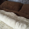 26 POŚCIEL Z WEŁNY KASZMIR RÓŻA BIAŁA + CAMEL CIEMNY 180X200 + PODKŁAD