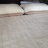 POŚCIEL Z WEŁNY KASZMIR LUX PASY + CAMEL JASNY 240X200 + PODKŁAD