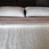 POŚCIEL Z WEŁNY KASZMIR LUX PASY + CAMEL JASNY 240X200 + PODKŁAD