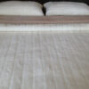 POŚCIEL Z WEŁNY KASZMIR LUX PASY + CAMEL JASNY 240X200 + PODKŁAD