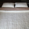 POŚCIEL Z WEŁNY KASZMIR LUX PASY + CAMEL JASNY 240X200 + PODKŁAD