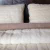 POŚCIEL Z WEŁNY KASZMIR LUX PASY + CAMEL JASNY 240X200 + PODKŁAD