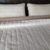 POŚCIEL Z WEŁNY KASZMIR LUX PASY + CAMEL JASNY 240X200 + PODKŁAD