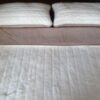 POŚCIEL Z WEŁNY KASZMIR LUX PASY + CAMEL JASNY 240X200 + PODKŁAD