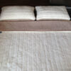 POŚCIEL Z WEŁNY KASZMIR LUX PASY + CAMEL JASNY 240X200 + PODKŁAD